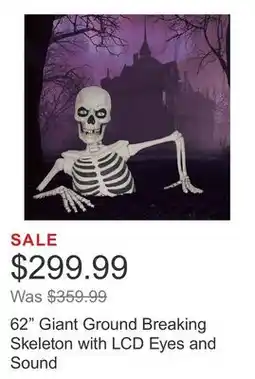 Costco 62 Giant Ground Breaking Skeleton with LCD Eyes and Sound offer