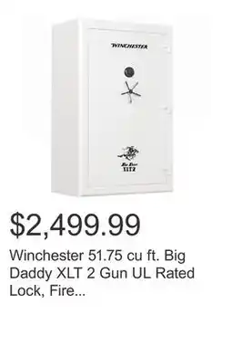 Costco Winchester 51.75 cu ft. Big Daddy XLT 2 Gun UL Rated Lock, Fire Rated, White offer