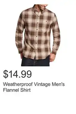 Costco Weatherproof Vintage Men's Flannel Shirt offer