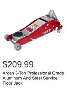 Costco Arcan 3-Ton Professional Grade Aluminum And Steel Service Floor Jack offer