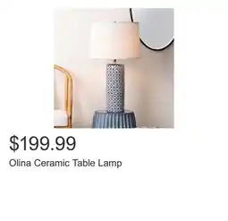 Costco Olina Ceramic Table Lamp offer
