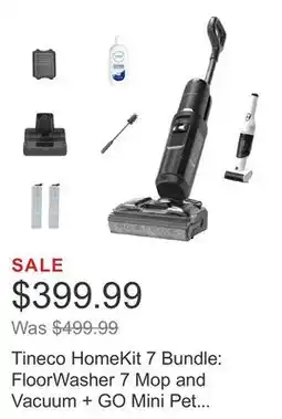 Costco Tineco HomeKit 7 Bundle: FloorWasher 7 Mop and Vacuum + GO Mini Pet Handheld Vacuum offer