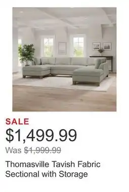 Costco Thomasville Tavish Fabric Sectional with Storage offer