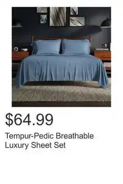 Costco Tempur-Pedic Breathable Luxury Sheet Set offer