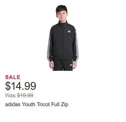Costco adidas Youth Tricot Full Zip offer