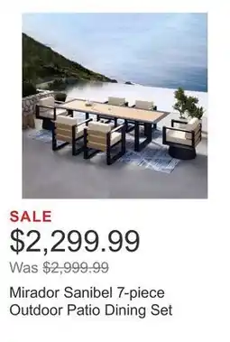 Costco Mirador Sanibel 7-piece Outdoor Patio Dining Set offer