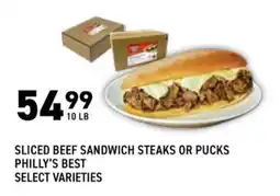 US Foods Chef's Store Philly's Best Sliced Beef Sandwich Steaks Or Pucks offer