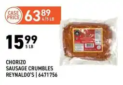 US Foods Chef's Store Reynaldo's chorizo sausage crumbles offer
