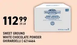 US Foods Chef's Store Ghirardelli sweet ground white chocolate powder offer