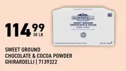 US Foods Chef's Store Ghirardelli sweet ground chocolate & cocoa powder offer