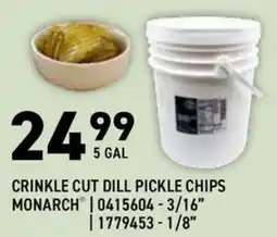 US Foods Chef's Store Monarch Crinkle Cut Dill Pickle Chips offer