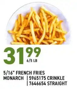 US Foods Chef's Store Monarch french fries offer