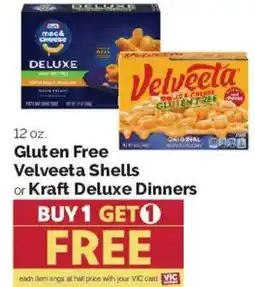Harris Teeter Gluten Free Velveeta Shells or Kraft Deluxe Dinners offer