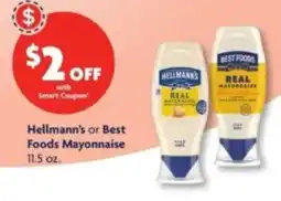 Family Dollar Hellmann's or best foods mayonnaise offer