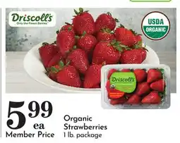 Pavilions Organic Strawberries offer