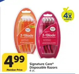 Pavilions Signature Care Disposable Razors offer