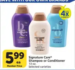 Pavilions Signature Care Shampoo or Conditioner offer