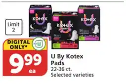 Pavilions U By Kotex Pads offer