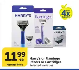 Pavilions Harry's or Flamingo Razors or Cartridges offer