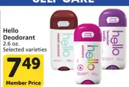 Pavilions Hello Deodorant offer