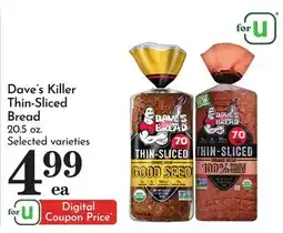 Pavilions Dave's Killer Thin-Sliced Bread offer