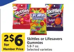 Pavilions Skittles or Lifesavers Gummies offer