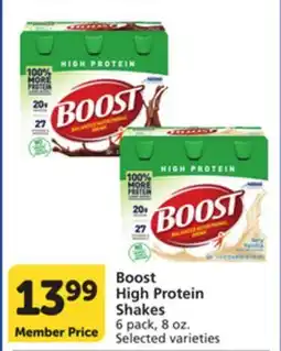 Pavilions Boost High Protein Shakes offer