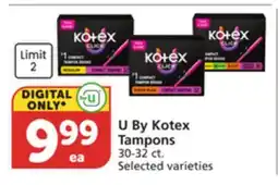 Pavilions U By Kotex Tampons offer