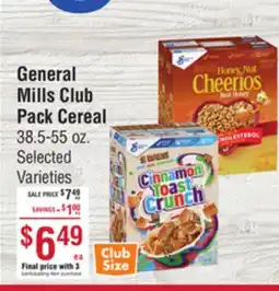 Smart & Final General Mills Club Pack Cereal offer