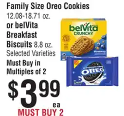 Smart & Final Family Size Oreo Cookies or belVita Breakfast Biscuits offer