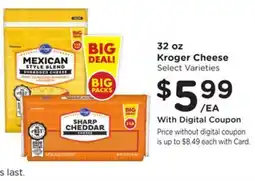 Ralphs 32 oz Kroger Cheese offer