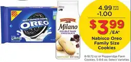 Ralphs Nabisco Oreo Family Size Cookies 8-18.72 oz or Pepperidge Farm Cookies, 5-8.6 oz offer