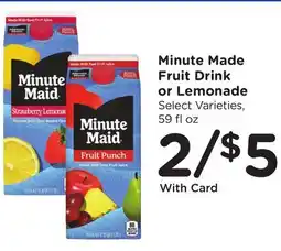 Ralphs Minute Made Fruit Drink or Lemonade offer
