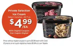 Ralphs Private Selection Ice Cream offer
