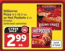 Vons DiGiorno Pizza 9.2-29.3 oz. or Hot Pockets 4 ct offer