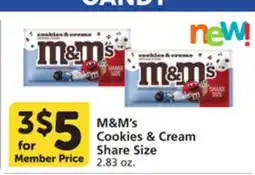 Vons M&M's Cookies & Cream Share Size offer