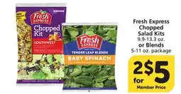 Vons Fresh Express Chopped Salad Kits 9.9-13.3 oz. or Blends 5-11 oz. package offer