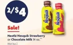 Family Dollar Nestlé Nesquik Strawberry or Chocolate Milk offer