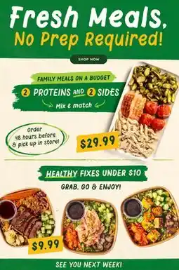 Sprouts Farmers Market FRESH MEALS, NO PREP REQUIRED offer
