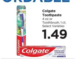 Food 4 Less Colgate Toothpaste 4 oz or Toothbrush, 1 ct offer