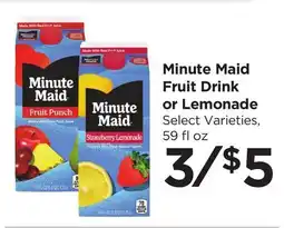 Food 4 Less Minute Maid Fruit Drink or Lemonade offer