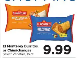 Food 4 Less El Monterey Burritos or Chimichangas offer
