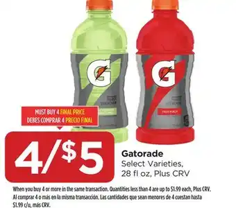 Food 4 Less Gatorade offer