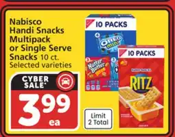 Albertsons Nabisco Handi Snacks Multipack or Single Serve Snacks offer