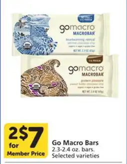 Albertsons Go Macro Bars offer