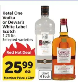 Albertsons Ketel One Vodka or Dewar's White Label Scotch offer