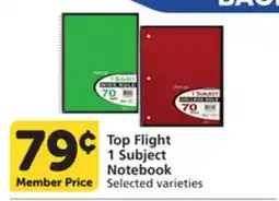 Albertsons Top Flight 1 Subject Notebook offer