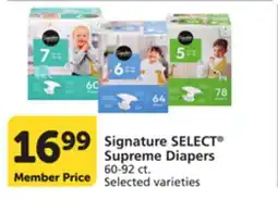 Albertsons Signature SELECT Supreme Diapers offer