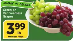Albertsons Green or Red Seedless Grapes offer