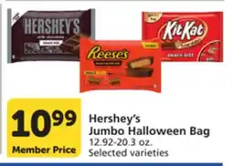 Albertsons Hershey's Jumbo Halloween Bag offer